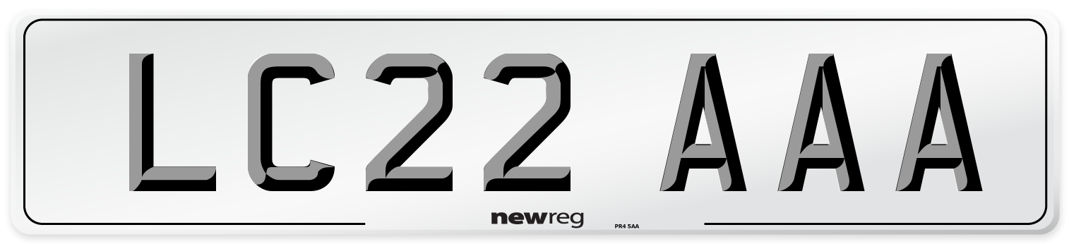 LC22 AAA Number Plate from New Reg